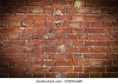 The Background of old vintage brick wall. Close up