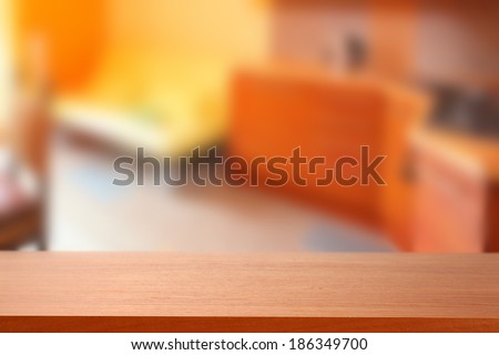 background of orange kitchen 