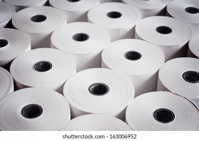 Background from paper rolls - Shutterstock ID 163006952