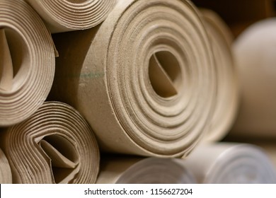 Background From Paper Rolls. Cardboard Roll Paper