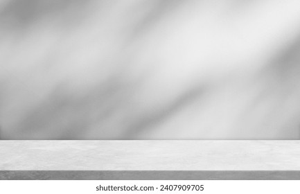 Background Pattern Design Empty Wall Room Studio Backdrop with Shadow Light Overlay and reflection Interior Floor Cement Stage well Display Product and text Presentation on Grey Color free space