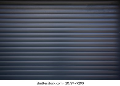 Background Pattern Of Grey Steel Shuttle Rolling Shutter Metal Gate Gray Metal Curtain Backdrop Of Modern Door Home