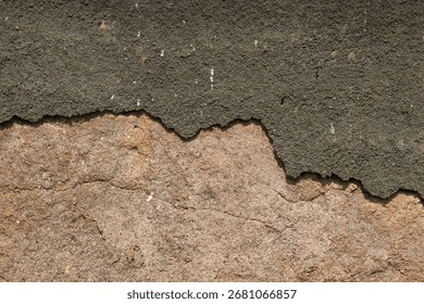 Background pattern and texture of peeling plaster wall. Copy space for text. For graphic design, 3D rendering and banners