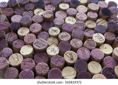 Background pattern of wine bottles corks 