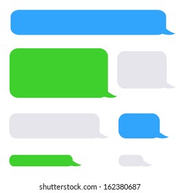 Background Phone Sms Chat Bubbles In Grey Blue Green Colors