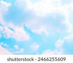Background photo of clouds in a clear blue sky