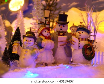 Background Picture Of Christmas Snowman Family