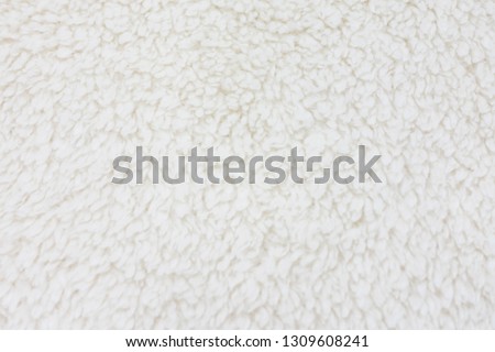 white plush fabric texture background , background pattern of soft