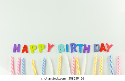 Background Picture Variety Birthday Candles Row Stock Photo 509359486 