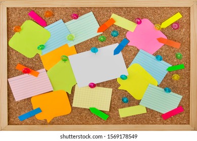 Background Pinboard With Notes And Copy Space