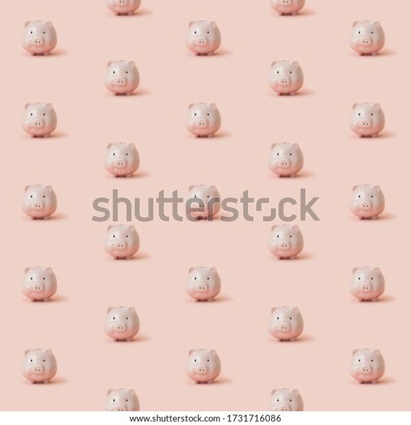 Background Pink Piggy Bank On Pale Stock Photo Edit Now