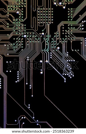 Background with a printed circuit board. The concept of modern technologies.