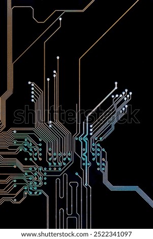 Background with a printed circuit board. The concept of modern technologies.