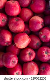 Background Of Red Apples Close Up, Texture