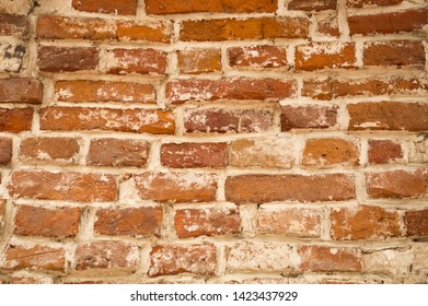 Background of red brick wall texture