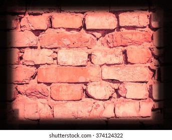 Background of red brick wall texture. Great for labels
