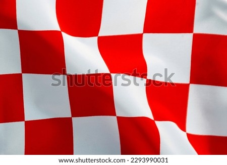 Background of red checkered flag.