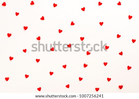 Background with red hearts. Pattern.