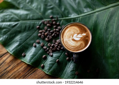 Background of Rest and enjoy coffee at a coffee shop.
