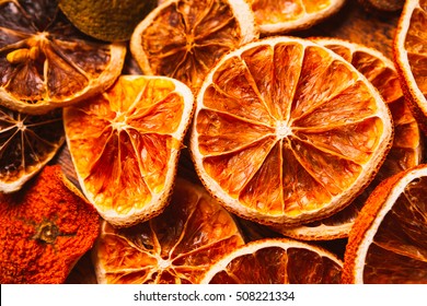 background of rings of dried orange and  lemon - Powered by Shutterstock