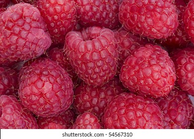 Background Of Ripe Juicy Rasberries