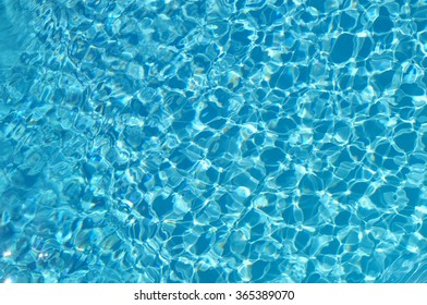 Background Of Rippled Pattern Of Clean Water In Blue Swimming Po