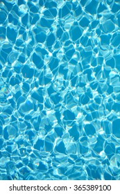 Background Of Rippled Pattern Of Clean Water In Blue Swimming Po