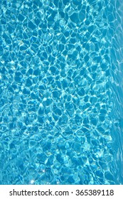 Background Of Rippled Pattern Of Clean Water In Blue Swimming Po