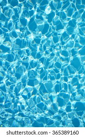 Background Of Rippled Pattern Of Clean Water In Blue Swimming Po