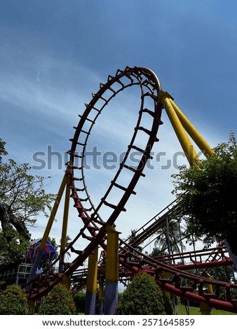 Background of Roller Coaster 'Halilintar' Track in Dunia Fantasi Ancol