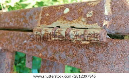 background Rusted iron hinge brown 