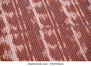 Background Of Rusty Corrugated Galvanised Iron Roof