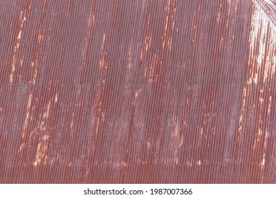 Background Of Rusty Corrugated Galvanised Iron Roof