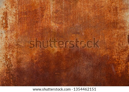 Background of rusty metal texture. Surface of old steel sheet corrosion