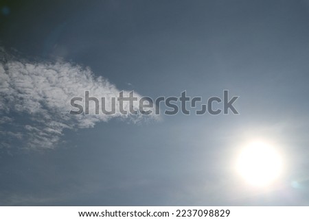 Background scene of cloudy sky and scorching sun