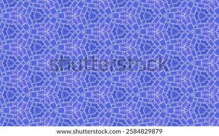 Background of seamless pattern on Purple fabric with  geometric, ethnic, boho, tribal design using Mosaic wallpaper pattern. pattern for background, wallpaper. Repeating allover endless repeats 