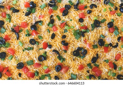 Background Of Seven Layer Bean Dip