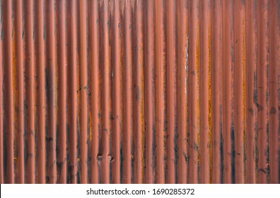 Background of siding paint and rusty old metal.zinc wall texture concept