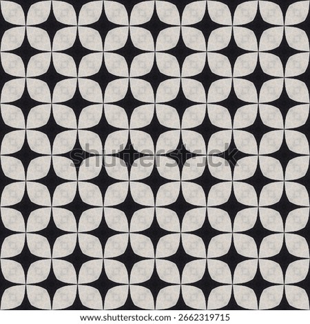 Background of simple geometric pattern for wallpaper with a seamless design. Black white grey decorative simple minimalist repeating patterns. Fashion fabric paper texture. Japanese zen aesthetic bg