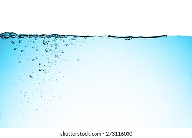  Background Of Small Bubbles Water. Close Up