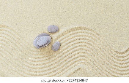 Background with stones on the sand. Selective focus. Spa. - Powered by Shutterstock