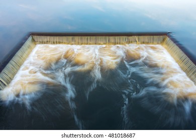 background of Storm stream water,slow shutter speed effect.