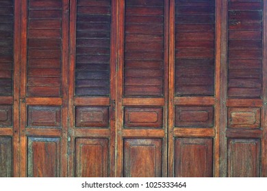 Background Texture Of Ancient Accordion Door.