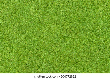 Background And Texture Of Beautiful Green Grass Pattern From Golf Course