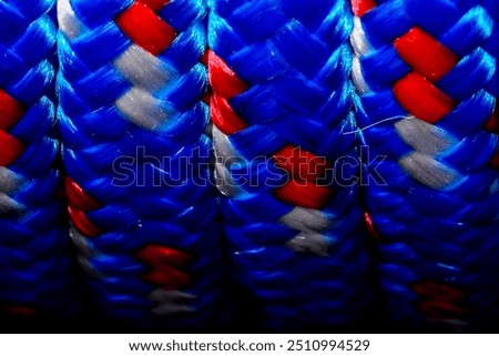 Background Texture Of The Blue Braided Rope