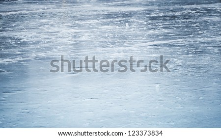 Background texture of blue ice rink