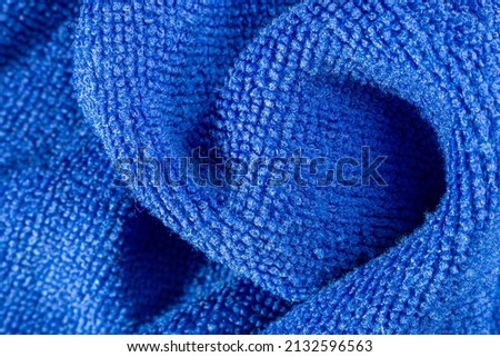 background texture of blue pattern knitted fabric made of microfiber technology Foto stock © 