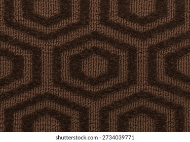 background texture of the carpet with hexagonal paving motif