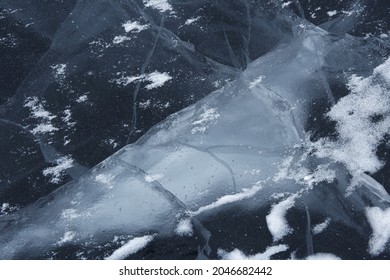 Background Texture Of Cold Blue Ice