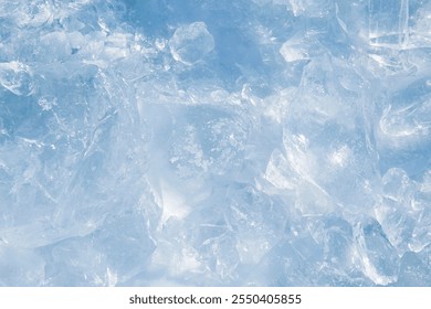 background texture of cold blue ice